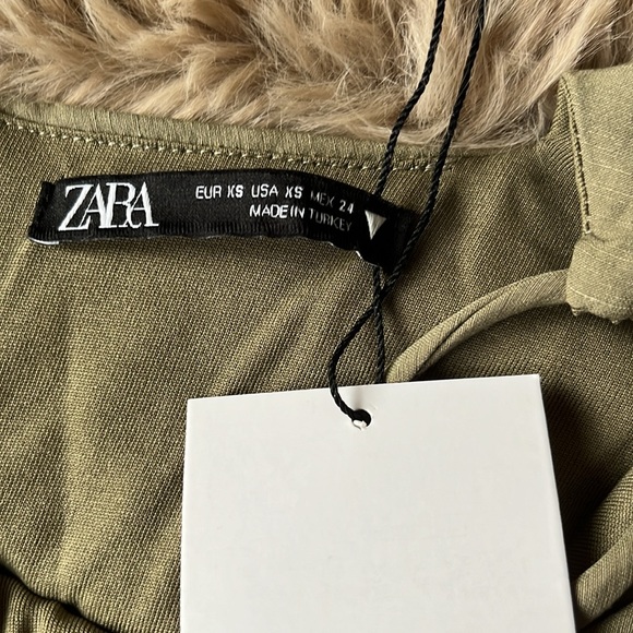 NWT Zara Cut Out Linen Blend Dress - Picture 5 of 13